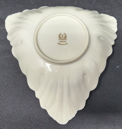 Lenox Triad Collection Creme Porzellan Schmuck Schale 24 Kt Goldrand - Bild 3 von 6
