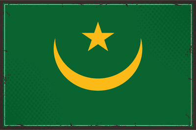 Blechschild 18x12 Mauretaniens Retro Flag Wand Deko Bar Kneipe Sammler Geschenk