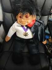 VINTAGE LARGE PLUSH RUSS TROLL DOLL DRESSED- VAMPIRE-SUPER RARE SPOOKY HALLOWEEN