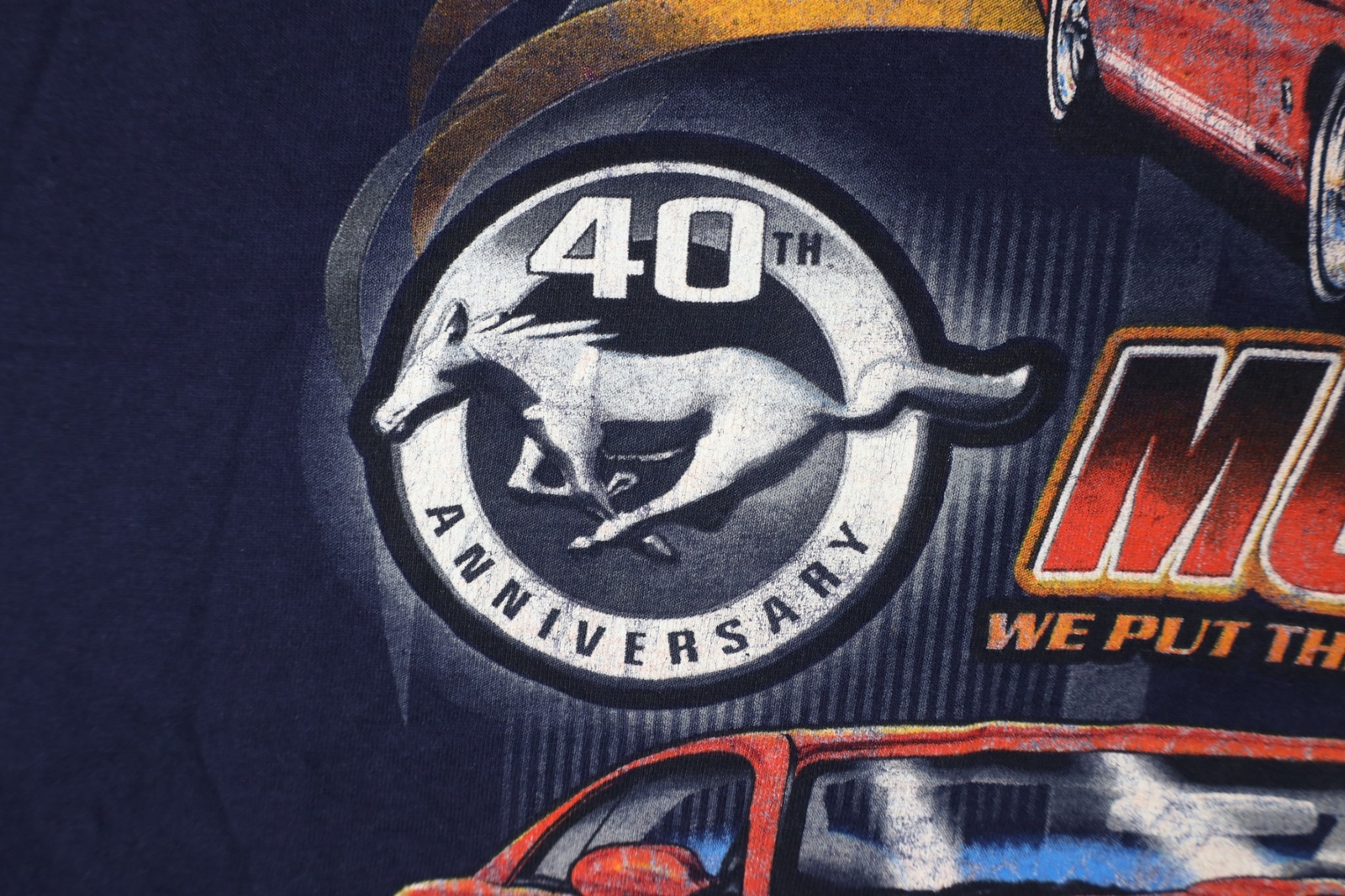 PONY T shirt vintage Y2K Ford Motor Company uomo 2XL 2004 40° anniversario Ford Mustang