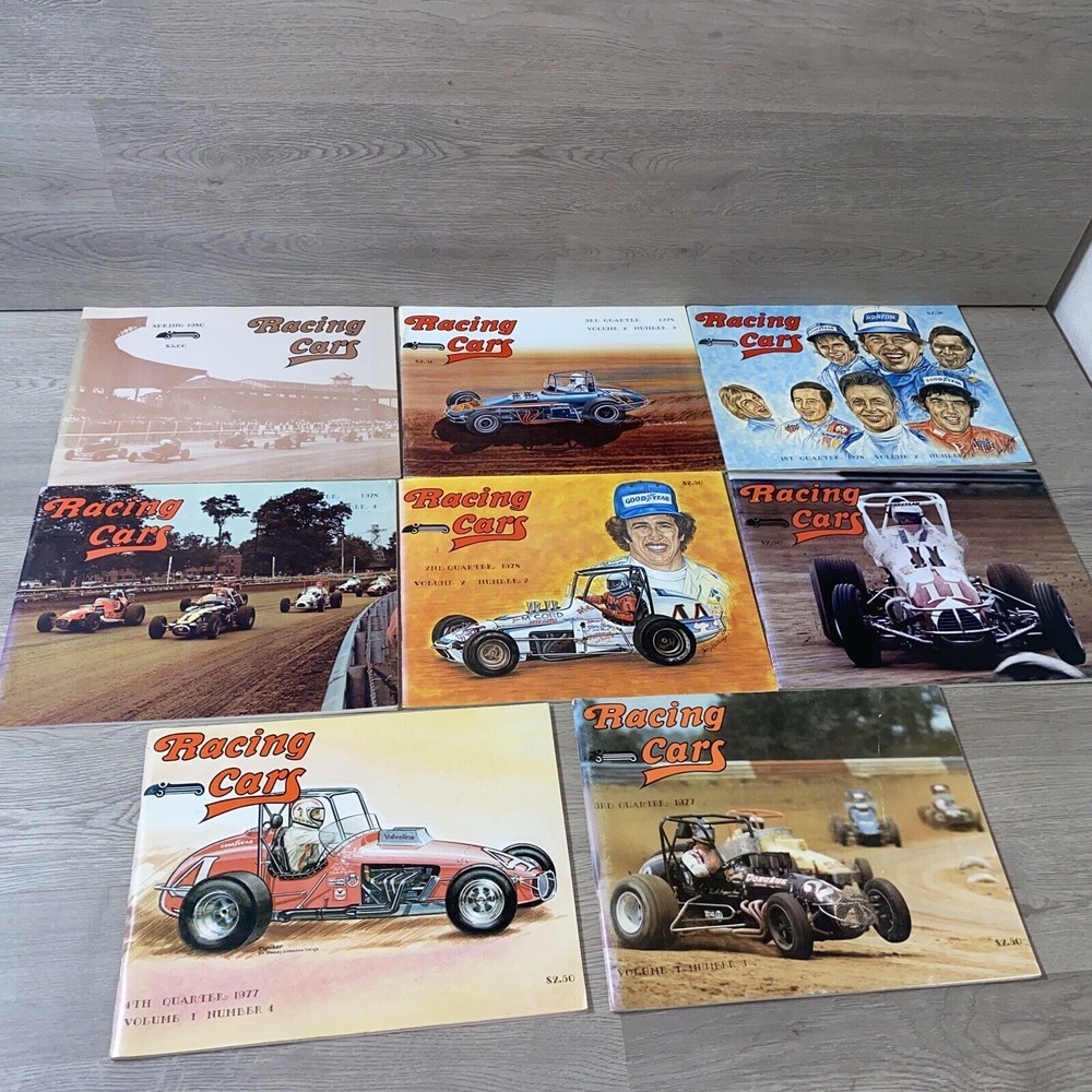 70-80s Racing Cars Magazine Auto Racing Collection (8) Magazines