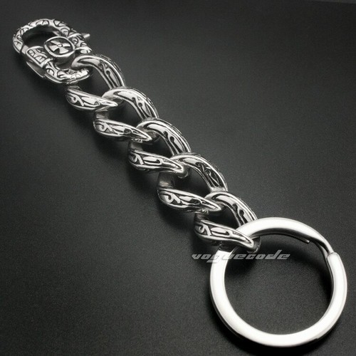 Stainless Steel Unique Tribal Tattoo KeyChain DIY Punk Accessories 5C016KCB - Picture 2 of 6