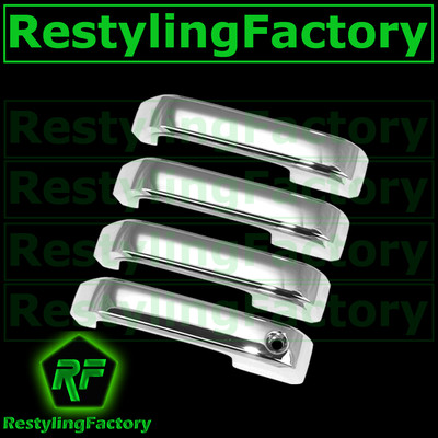 Triple Chrome 2 Door Handle Cover Trim Overlay for 10-15 Chevrolet