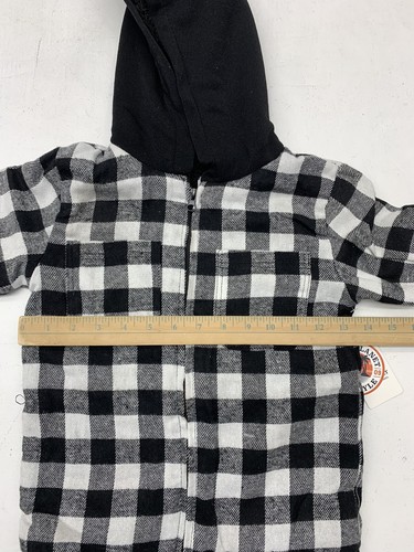 Free Planet Kids Black White Plaid Fullzip Jacket Size 5 - Picture 6 of 6
