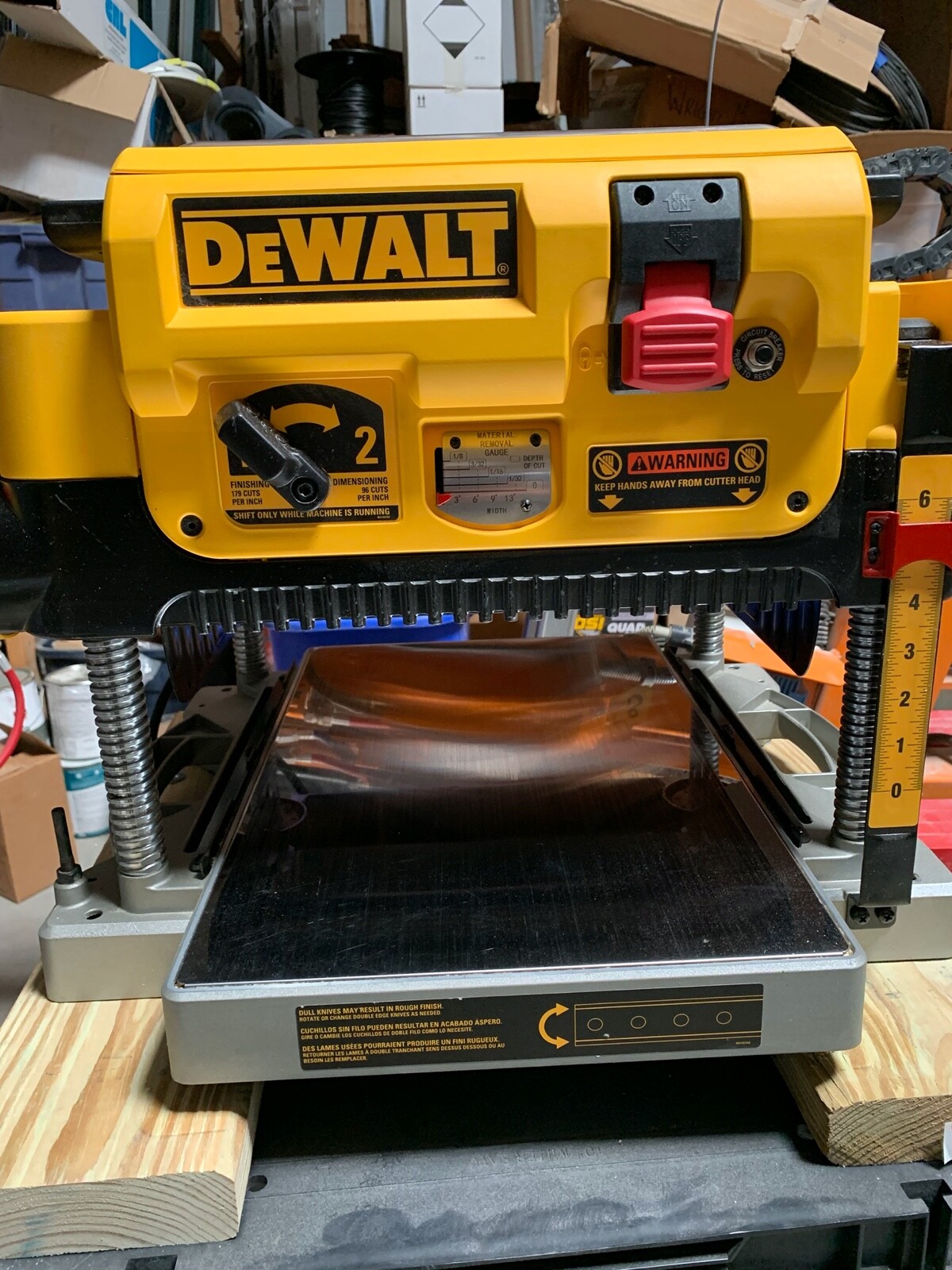 USED DEWALT DW735 PLANER 13 INCH 3 KNIFE CUTTER HEAD IN ORIGINAL BOX