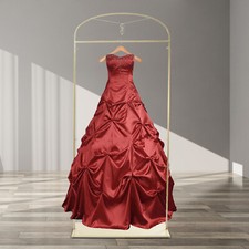 Gold Clothes Rack Metal Freestanding Garment Dress Display Strorage Stand SALE