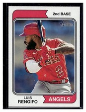 2023 Topps Heritage LUIS RENGIFO #223 Los Angeles Angels ERROR MISSING CITY SP