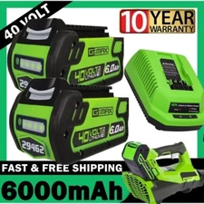 40V Battery / Charger 29472 For Greenworks 40 Volt Lithium Ion G-MAX 29462 24312