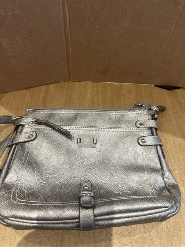 Style & Co Crossbody & Shoulder Bag Metallic Grey hb4