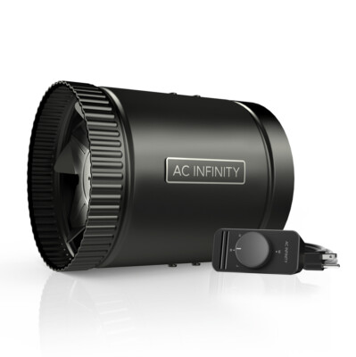 RAXIAL S6, Booster Fan Duct 6  with Speed Controller for Basements and Bathrooms