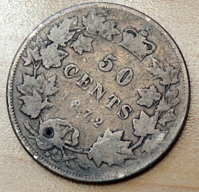 カナダ50セント銀貨　1872 1872-H Canada 50 Cents | eBay