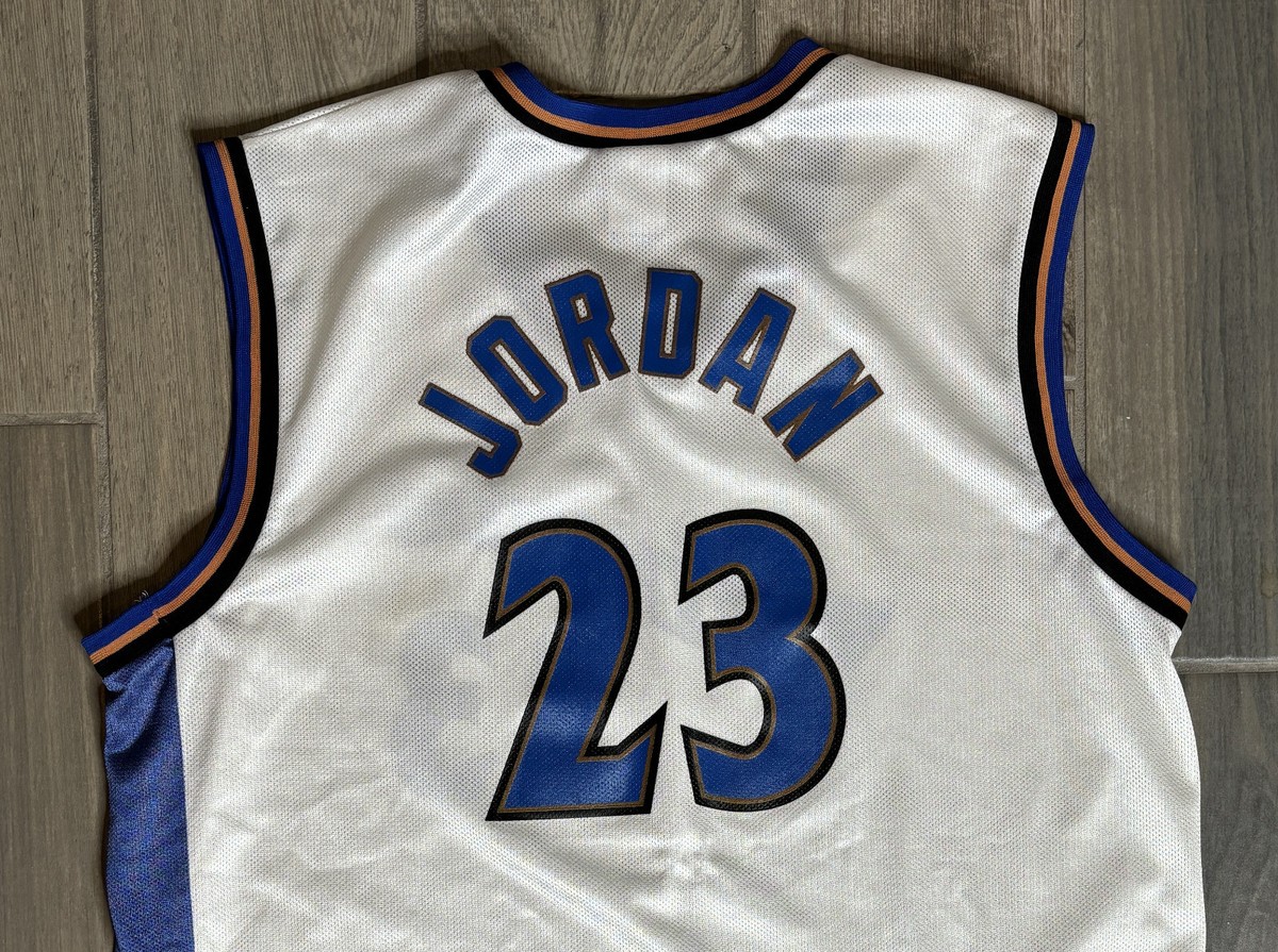 美品 Champion NBA WIZARDS 23 JORDAN Jersey Vintage NBA Washington Wizards Michael Jordan # 23 Champion