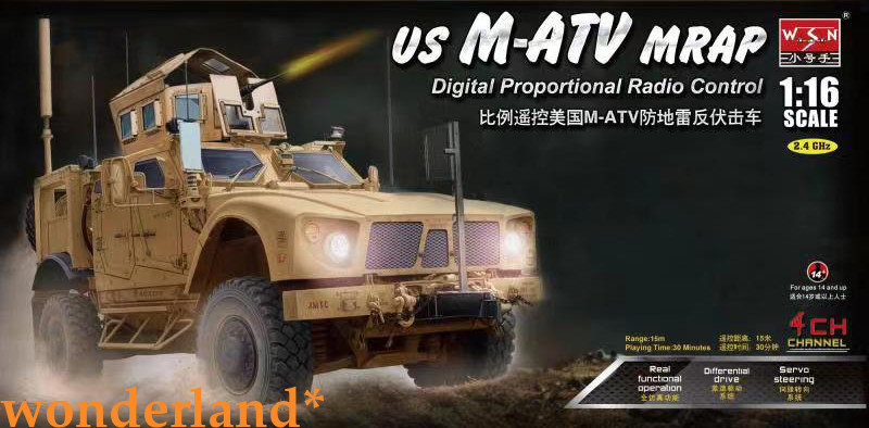 TRUMPETER 00814 1:16 US M-ATV MRAP Digital Proportional Radio Control  model kit