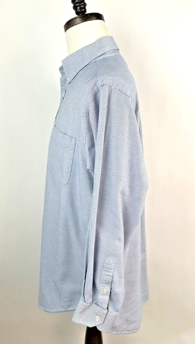 Daniel Cremieux Staney Micro Check Button-down Shirt 16.5 34 Large Blue Cotton - Picture 3 of 7