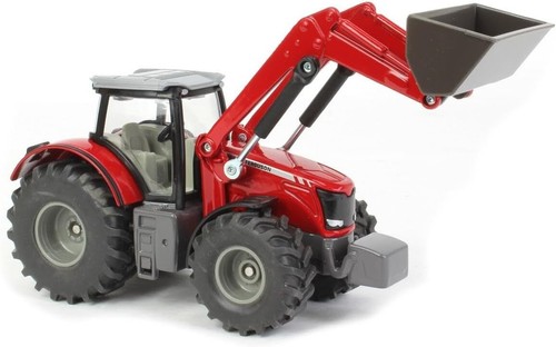 Siku 1985 Farmer Massey Ferguson mit Frontlader, rot. Karton beschädigt