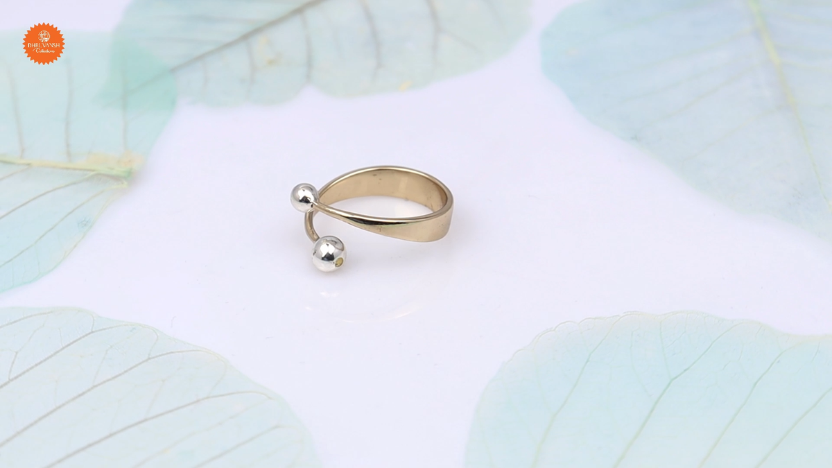 ★TOU★ [silver925] TB023 twin ball open ring Double Ball Ring, Two Balls Ring, Ball Ring, Adjustable Ring