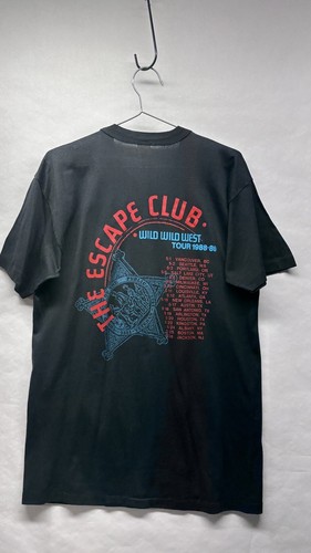 Vintage 80s Rock Band T Shirt The Escape Club The Wild West Tour 88-89 Black XL - Picture 10 of 12