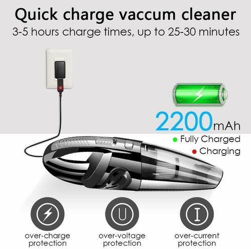 Vacuum Cleaner Dust Buster Handheld Vacuum Cordless Charging for Home Car AU HOT - Picture 7 of 12