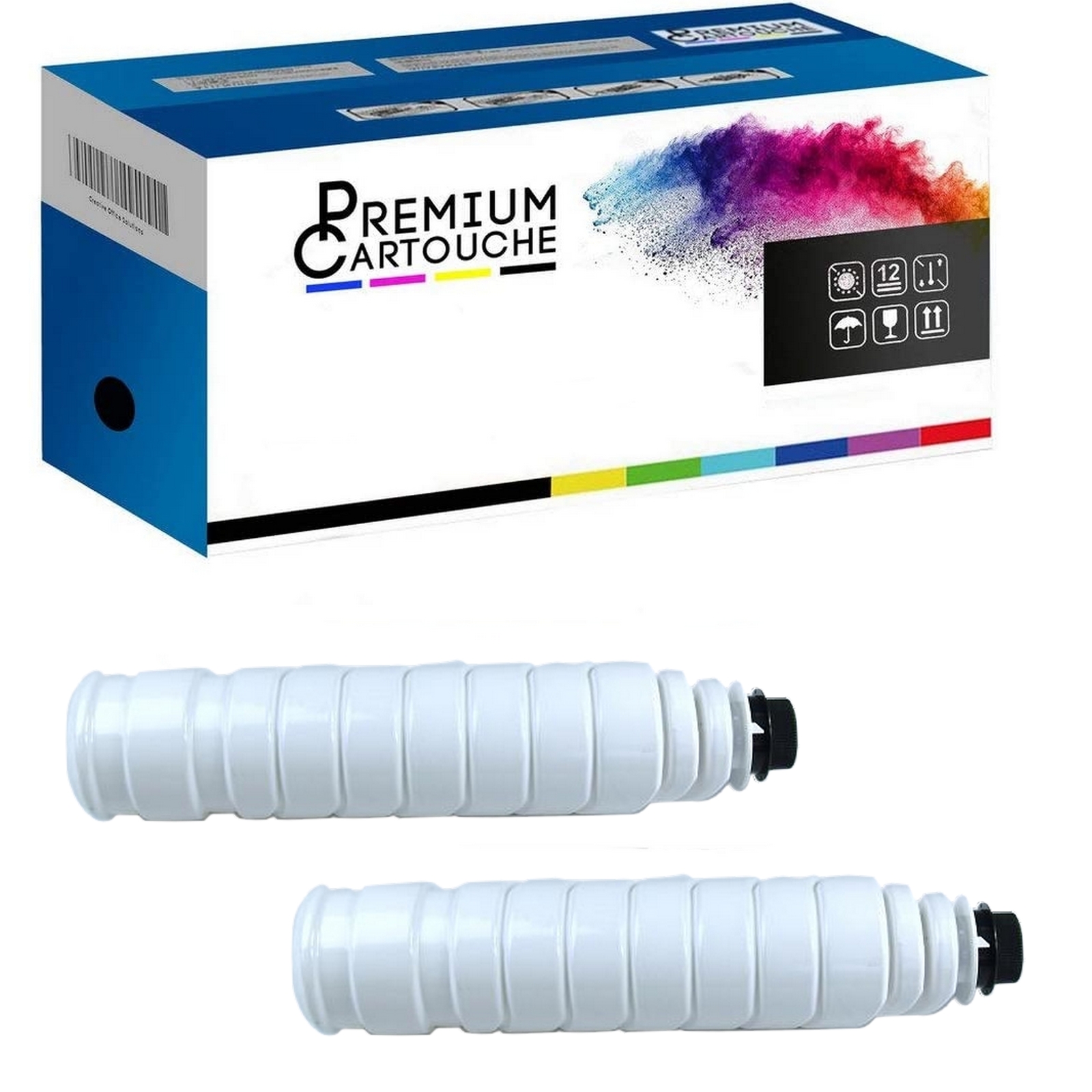 Toner 2205D Noir Premium Cartouche compatible pour imprimante Ricoh 3225 en pack de 2