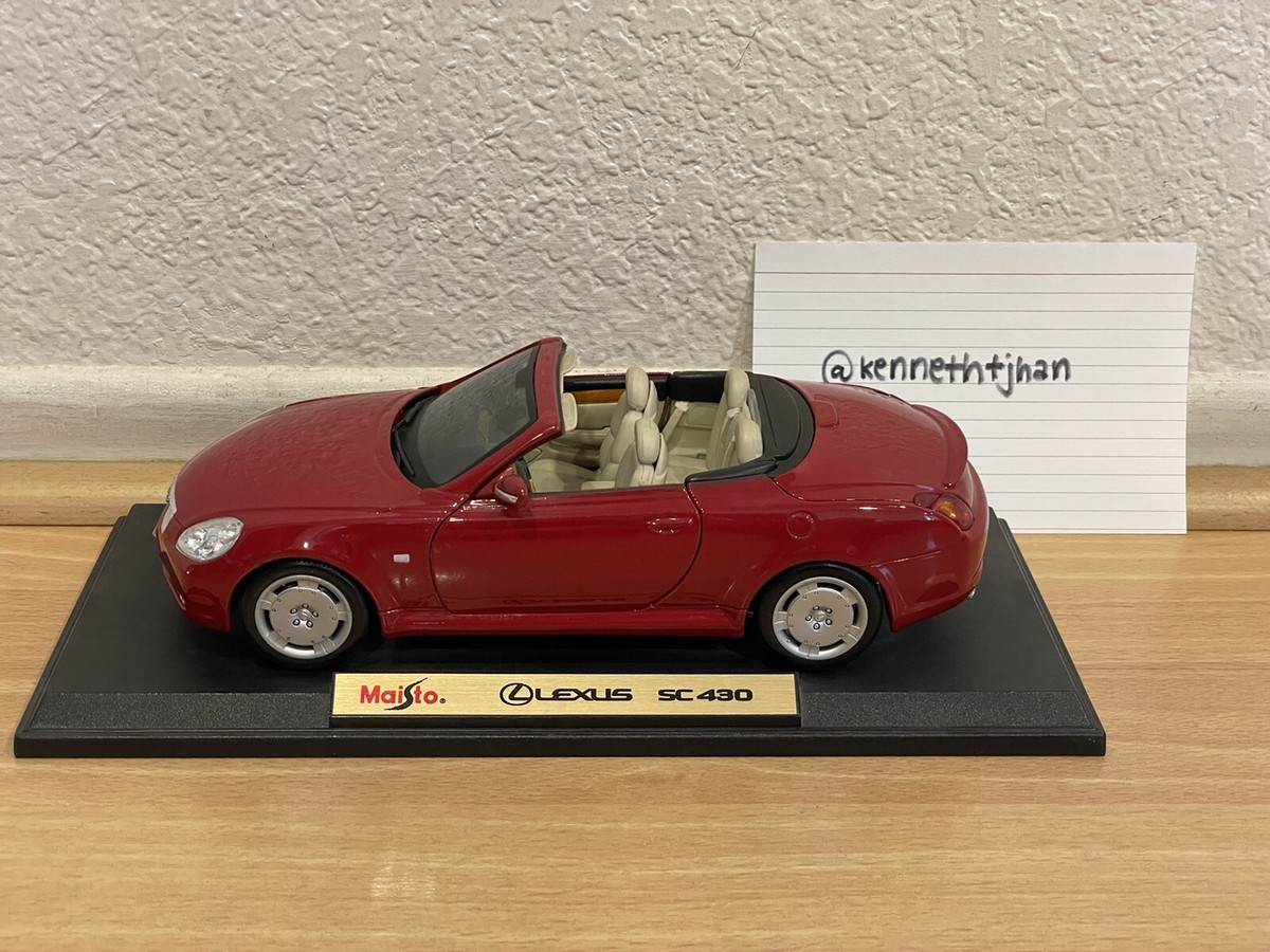 MAISTO 1:18 Scale Special Edition LEXUS SC430 Red on Beige | eBay