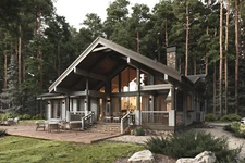 LUXURY PREFABRICATED LOG CABIN HOME KIT 3476 ft² / 323m² - DISCOUNT CARD 3% off
