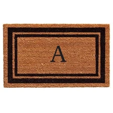 Calloway Mills 152961830A Black Border 18" x 30" Monogram Doormat, (Letter A)