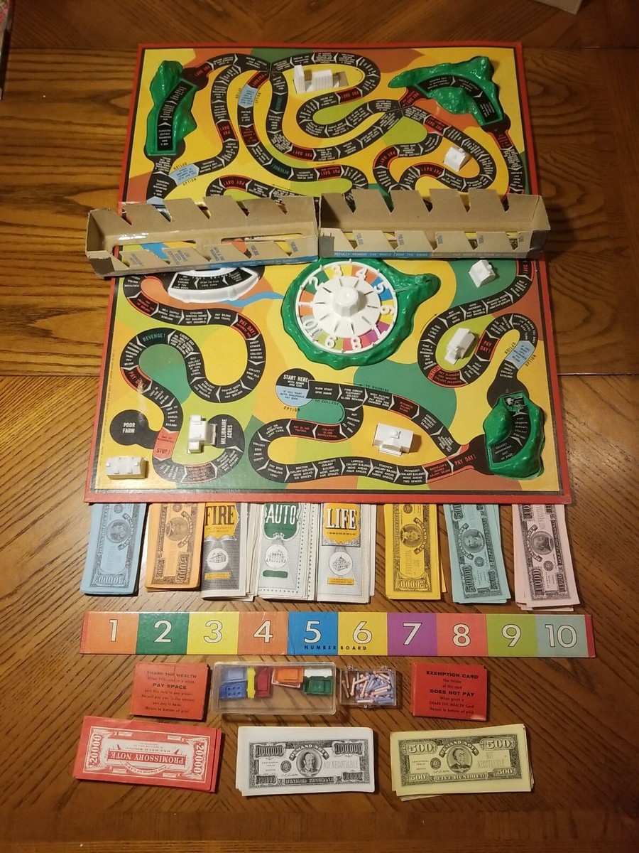ORIGINAL Vintage 1960 The Game of Life Milton Bradley Board