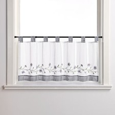 Scheibengardinen Bistrogardine mit Schlaufen Modern Küche Gardine Transparent