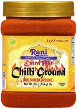 Rani Extra Hot Chilli Powder Indian Spice 16oz (1lb) 454g PET Jar