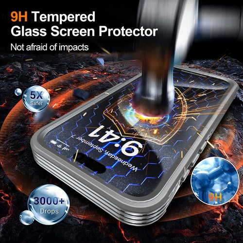 Coque pour iPhone 16 Pro Max 16 16e Plus Heavy Duty 360 Antichoc Transparente Cover - Photo 19 sur 59