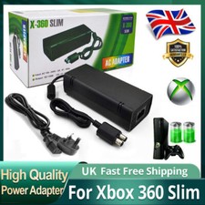 For Xbox 360 Slim 360S Power Supply Brick AC Adapter Charger with Power Cable UK