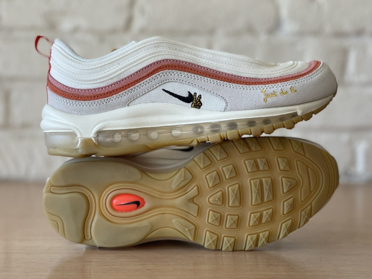 Nike Air Max 97 Peace Love \u0026 Run White Black Sail DQ7655-100 Women Sz 8 Running | eBay