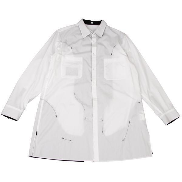 Yohji Yamamoto POUR HOMME Two Tone Reversible Shirt Size 2(K Yohji Yamamoto POUR HOMME Two Tone Reversible Shirt Size 2(K