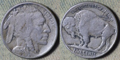 Buffalo Nickel : 1918D XF IREC2235