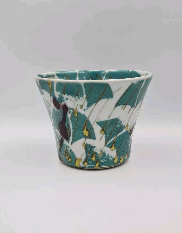 Janice Tchalenko Dartington Pottery Stoneware Plant Pot Umbrella