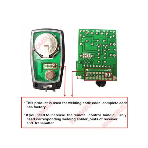 Sistema de Interruptor de Control Remoto Inalámbrico 12V 1CH Transmisor y Receptor Acceso 315MHz - Imagen 6 de 14