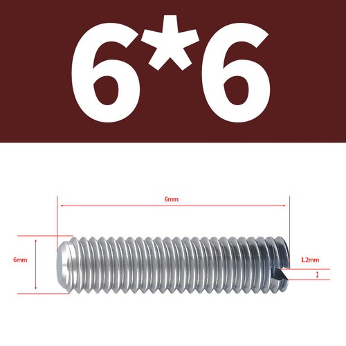 A2 Edelstahl Längsschlitz Gewindestifte mit Flachkopf M2 M2.5 M3 M4 M5 M6 M8 M10 - Picture 48 of 72