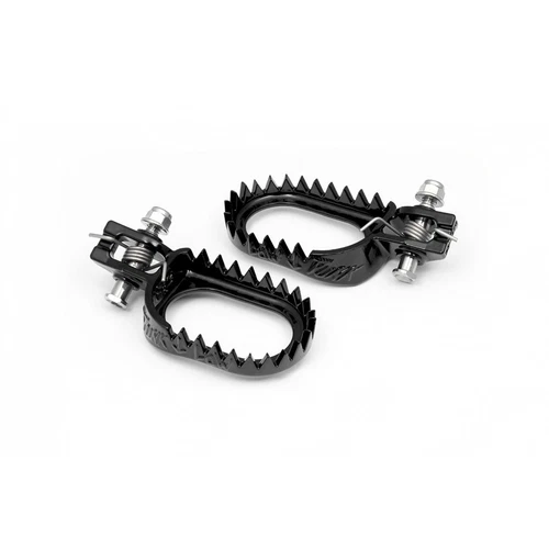 S3 Punk Wide Steel Footpegs Back & Low  Black KTM EXC250 EXC300 2017 - 2023