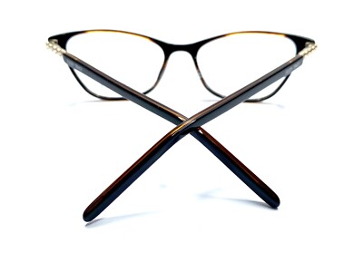 New Ellen Tracy Black Brown Cat Eye Glasses Studded Temples  display picture 1