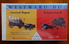 GLENCOE COVERED WAGON & STAGE COACH MODELS #3601, 1/90TH SCALE, NEW