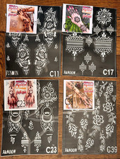 Mehndi/India/Arabic Temporary Tattoo Stencils Hand Foot Body Art - 8 Sheets 2