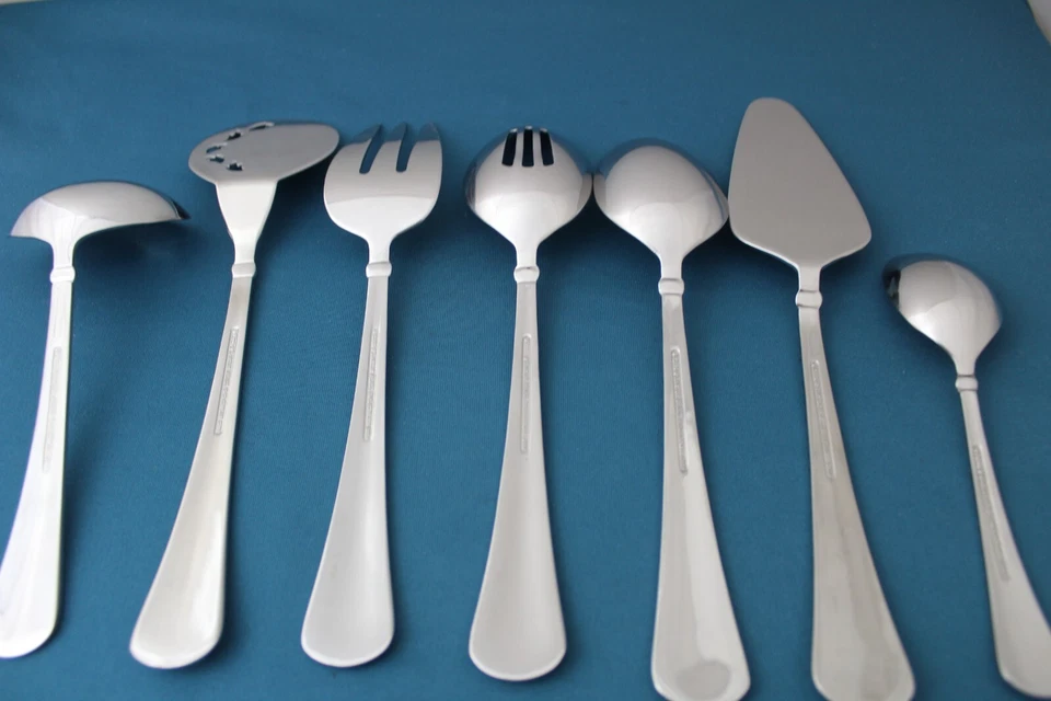 7 件装汤匙叉穿孔梯饼芦苇和巴顿·门登 18/10 中国 — 第 4/4 张图片