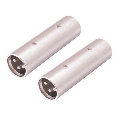 3-Pin XLR Male to Male Adapter - 2 Pack Suitable for Power Amplifier Mixer Mi...