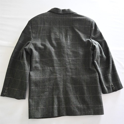 Vtg Gap Small Green Herringbone Tweed Wool Mens Blazer Suit Jacket Sport Coat - Picture 12 of 24