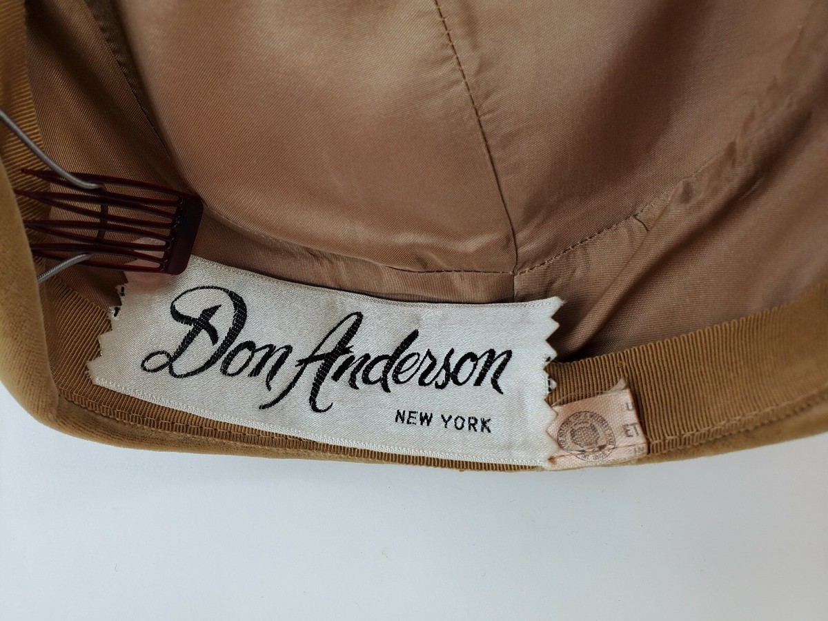 Vintage Don‎ Anderson New York Floral Velvet Mesh Pillbox Hat Retro Glamour Cute Vintage Don Anderson New York Floral Velvet Mesh Pillbox Hat  main image 3