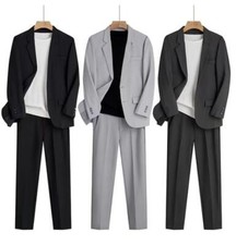 New 2PCS Men's Clothes Set Business Jacket pant Suit Sets Casual Blazer Outfits