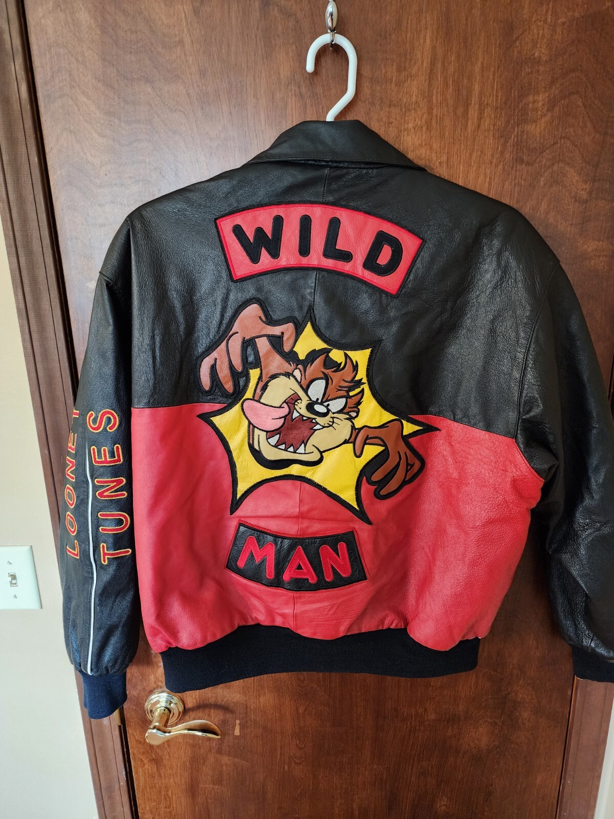 Looney Tunes Leather Taz Tasmanian Devil Bomber Jacke… - Gem