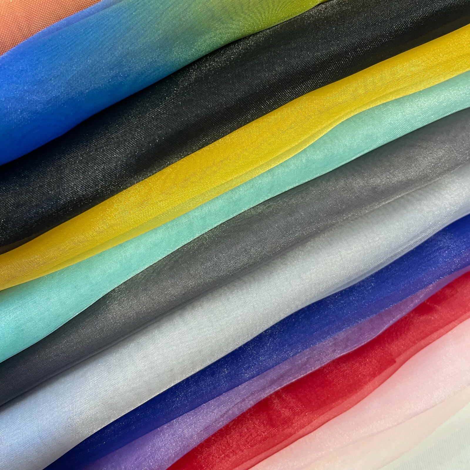 Image 101 - 19 colours 145cm Wide Crystal Organza wedding Craft Fabric Material per metre