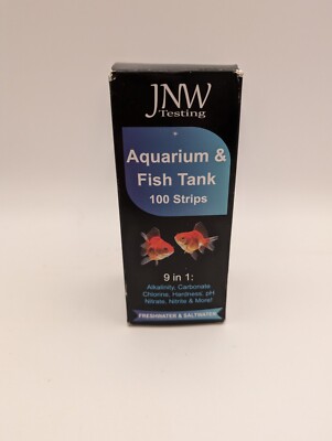 JNW Direct Aquarium Test Strips for Fish Tank 9 in 1, 100 Strip Pack
