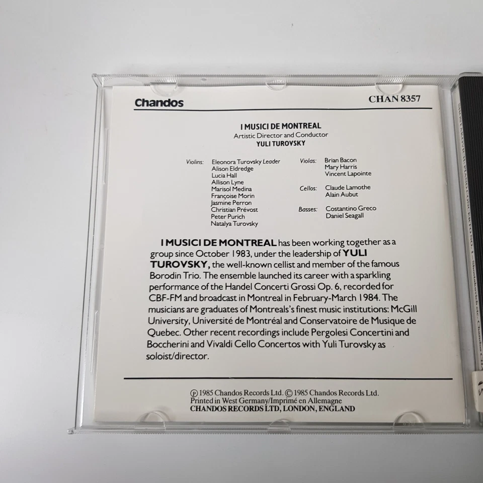Shostakovich Maxim Turovsky Thompson Concerto 1 Chamber Symphony Classical CD - Image 4 of 4